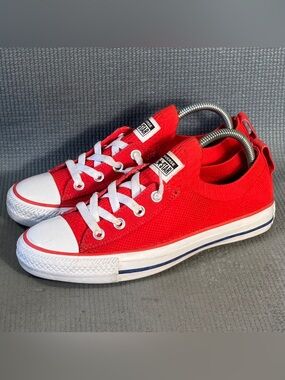 Converse Shoreline Knit Slip Chuck Taylor All Star Red Sneakers Women’s Size 8